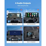 Draagbaar CarPlay Scherm 10" - Apple CarPlay & Android Auto met Korting!