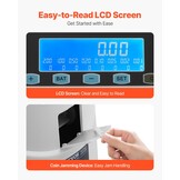 VEVOR Euro Coin Sorting Machine Calculator for Counting Coins for 8 Types of Euro Coins, Storage Capacity 850 Pieces, with LCD Display, 5 Tubes and Cash Boxes, Transaction