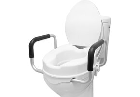 Toiletverhoger 10 cm met Armleuningen & Deksel - 62% Korting!