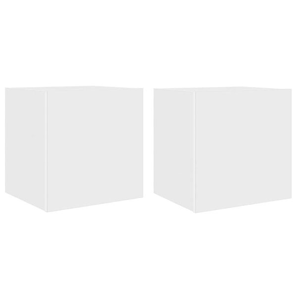 2x Wit TV-meubel met LED 40,5x35x40cm - 34% Korting