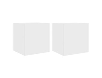2x Wit TV-meubel met LED 40,5x35x40cm - 34% Korting