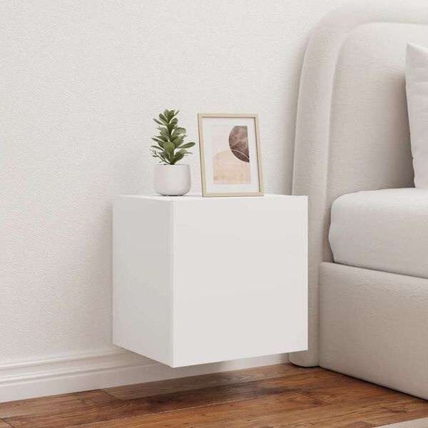 2x Wit TV-meubel met LED 40,5x35x40cm - 34% Korting