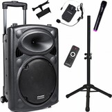 Draagbare Bluetooth Luidspreker DYNAPRO 12 | 700W | incl. Karaoke Microfoons & Statief