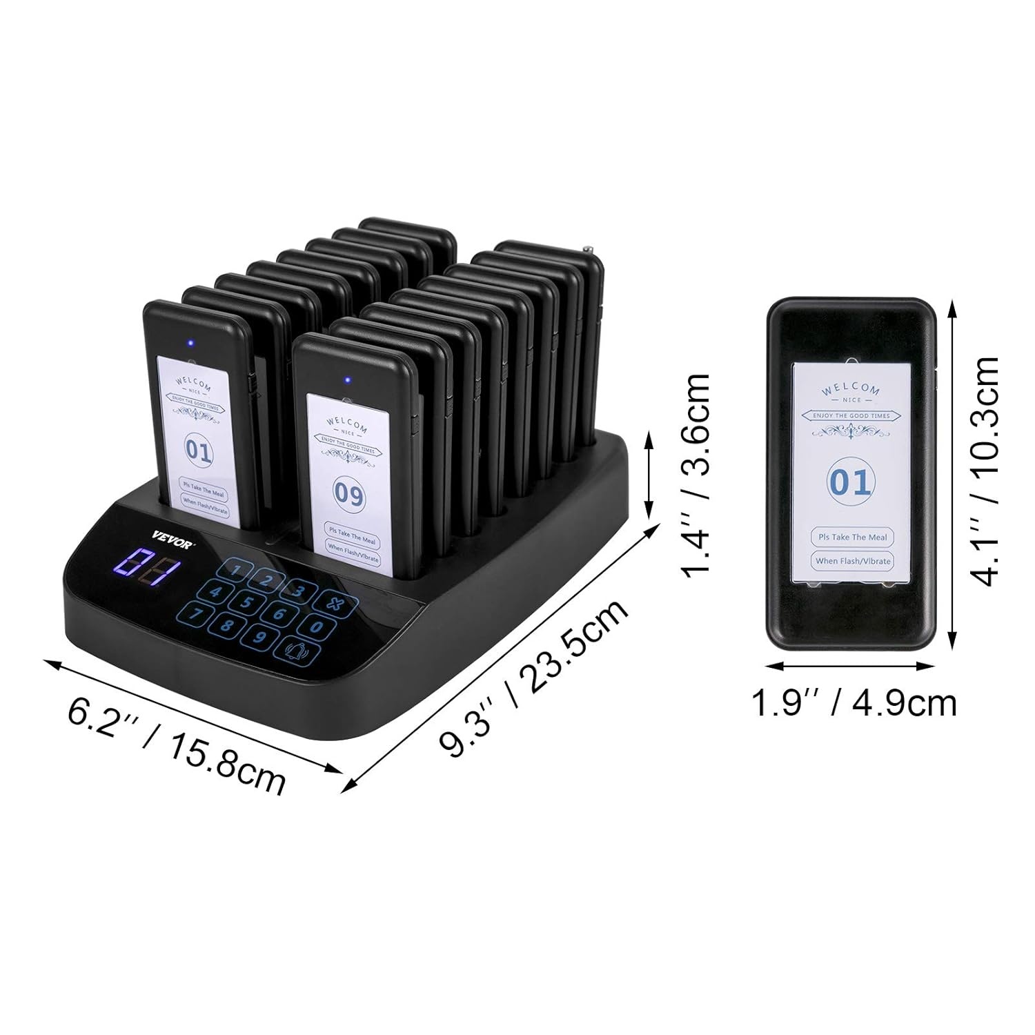 Draadloos Pagersysteem Restaurant (16x Pager) - 34% Korting
