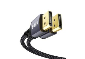 DisplayPort 2.1 Kabel - 16K@60Hz - 80Gbps - 1m - 61% Korting!