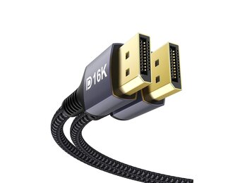 DisplayPort 2.1 Kabel 80Gbps - 16K @60Hz - 28% Korting