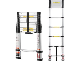 Uitschuifbare Telescoopladder 3.8m Aluminium (54% Korting!)