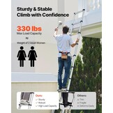 Uitschuifbare Telescoopladder 3.8m Aluminium (54% Korting!)