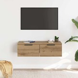 vidaXL Wandkast Hout - 68x30x20cm - Artisanaal Eiken - 33% Korting!
