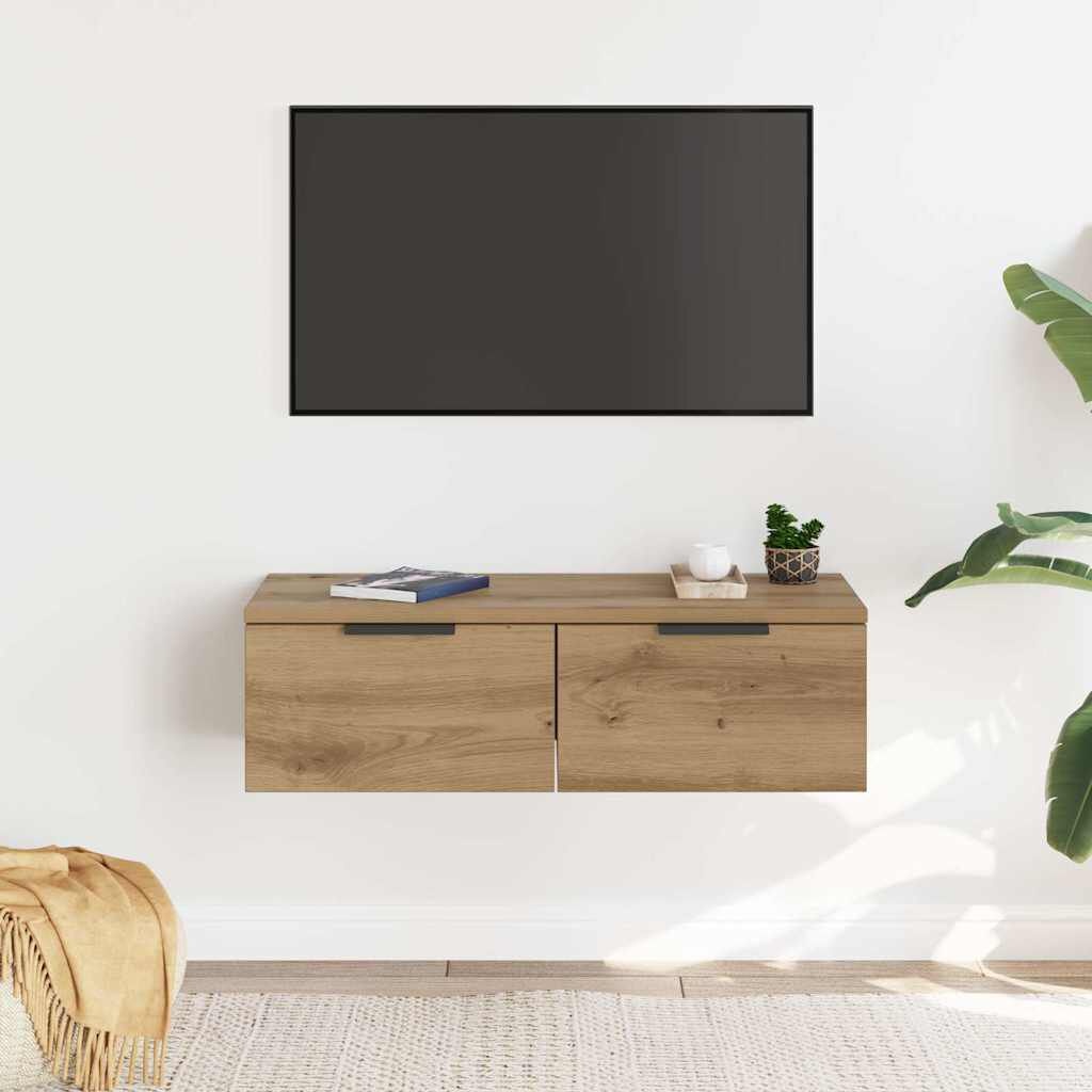 vidaXL Wandkast Hout - 68x30x20cm - Artisanaal Eiken - 33% Korting!