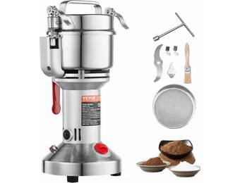 Elektrische Graanmolen 1500W RVS | 300g Kruiden & Koffie | 58% Korting!