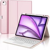 Toetsenbordhoes iPad Air 13" M2 2024 met Touchpad - Spaans - Roze - 27% Korting