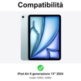 Toetsenbordhoes iPad Air 13" M2 2024 met Touchpad - Spaans - Roze - 27% Korting