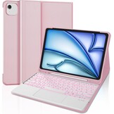 Toetsenbordhoes met Touchpad voor iPad Air 11 (M2) - Spaans - Roze - 27% Korting