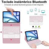 Toetsenbordhoes met Touchpad voor iPad Air 11 (M2) - Spaans - Roze - 27% Korting