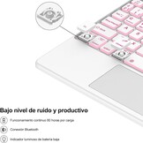 Toetsenbordhoes met Touchpad voor iPad Air 11 (M2) - Spaans - Roze - 27% Korting