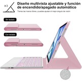 Toetsenbordhoes met Touchpad voor iPad Air 11 (M2) - Spaans - Roze - 27% Korting