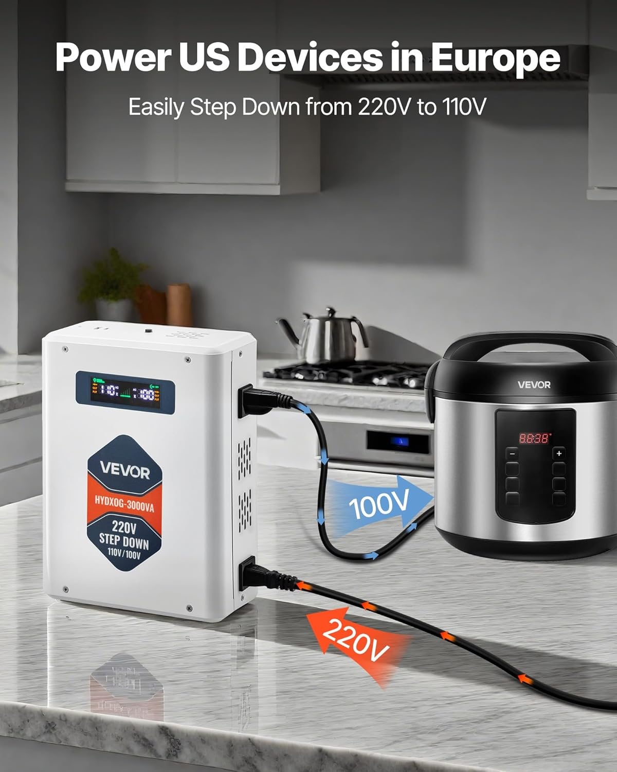 Step-down Spanningsomvormer 3000 VA - 220V naar 110V met Korting!