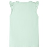 Kindershirt Zachtgroen Maat 116 - Ruches & Watermeloen Pailletten (75% Korting)