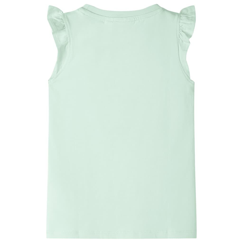 Kindershirt Zachtgroen Maat 116 - Ruches & Watermeloen Pailletten (75% Korting)