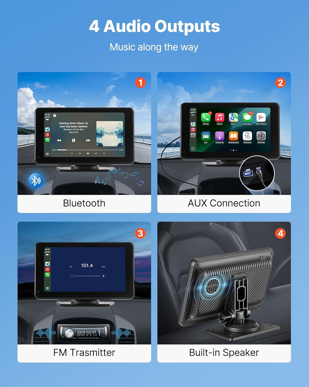 Autoradio met 7" HD Touchscreen: Apple CarPlay & Android Auto - 33% Korting!