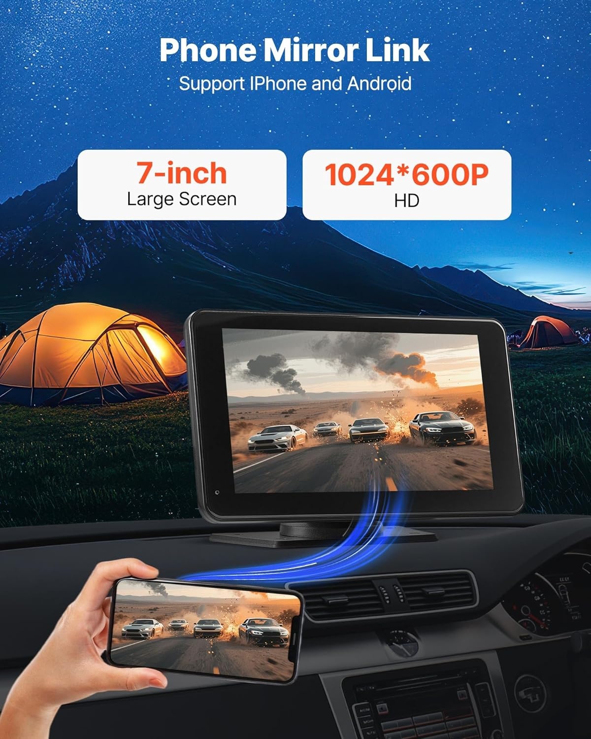 Autoradio met 7" HD Touchscreen: Apple CarPlay & Android Auto - 33% Korting!