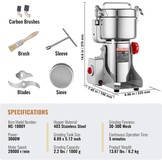 Elektrische Graan- & Kruidenmolen 1000g 3000W RVS | 54% Korting!
