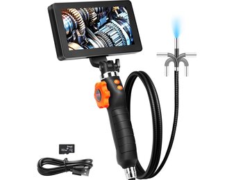 Inspectiecamera HD 1080p, 5" Scherm, 180° Flexibele Lens, 30% Korting!