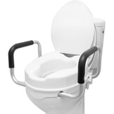 Toiletverhoger 10 cm met Armleuningen & Deksel - Wit (34% Korting!)