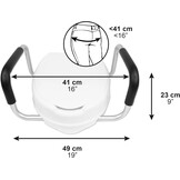 Toiletverhoger 10 cm met Armleuningen & Deksel - Wit (34% Korting!)