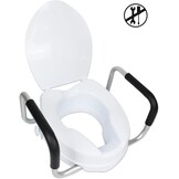 Toiletverhoger 10 cm met Armleuningen & Deksel - Wit (34% Korting!)