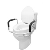 Toiletverhoger 10 cm met Armleuningen & Deksel - Wit (34% Korting!)