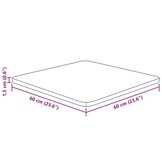 vidaXL Tafelblad Eiken 60x60cm Donkerbruin - 53% Korting