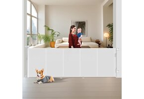 Intrekbaar Veiligheidshek: 0-300 cm Breed, Grijs