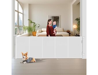 Intrekbaar Veiligheidshek: 0-300 cm Breed, Grijs