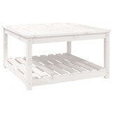 vidaXL Tuintafel Grenenhout Wit 82,5x82,5x45 cm - 54% Korting