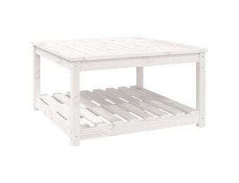 vidaXL Tuintafel Grenenhout Wit 82,5x82,5x45 cm - 54% Korting