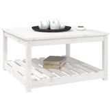 vidaXL Tuintafel Grenenhout Wit 82,5x82,5x45 cm - 54% Korting