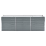 Verhoogde Plantenbak 240x80x77 cm - Gegalvaniseerd Staal - Grijs (41% Korting)