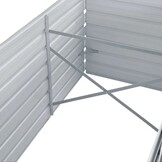 Verhoogde Plantenbak 240x80x77 cm - Gegalvaniseerd Staal - Grijs (41% Korting)