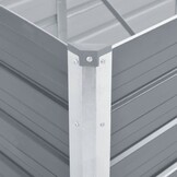 Verhoogde Plantenbak 240x80x77 cm - Gegalvaniseerd Staal - Grijs (41% Korting)