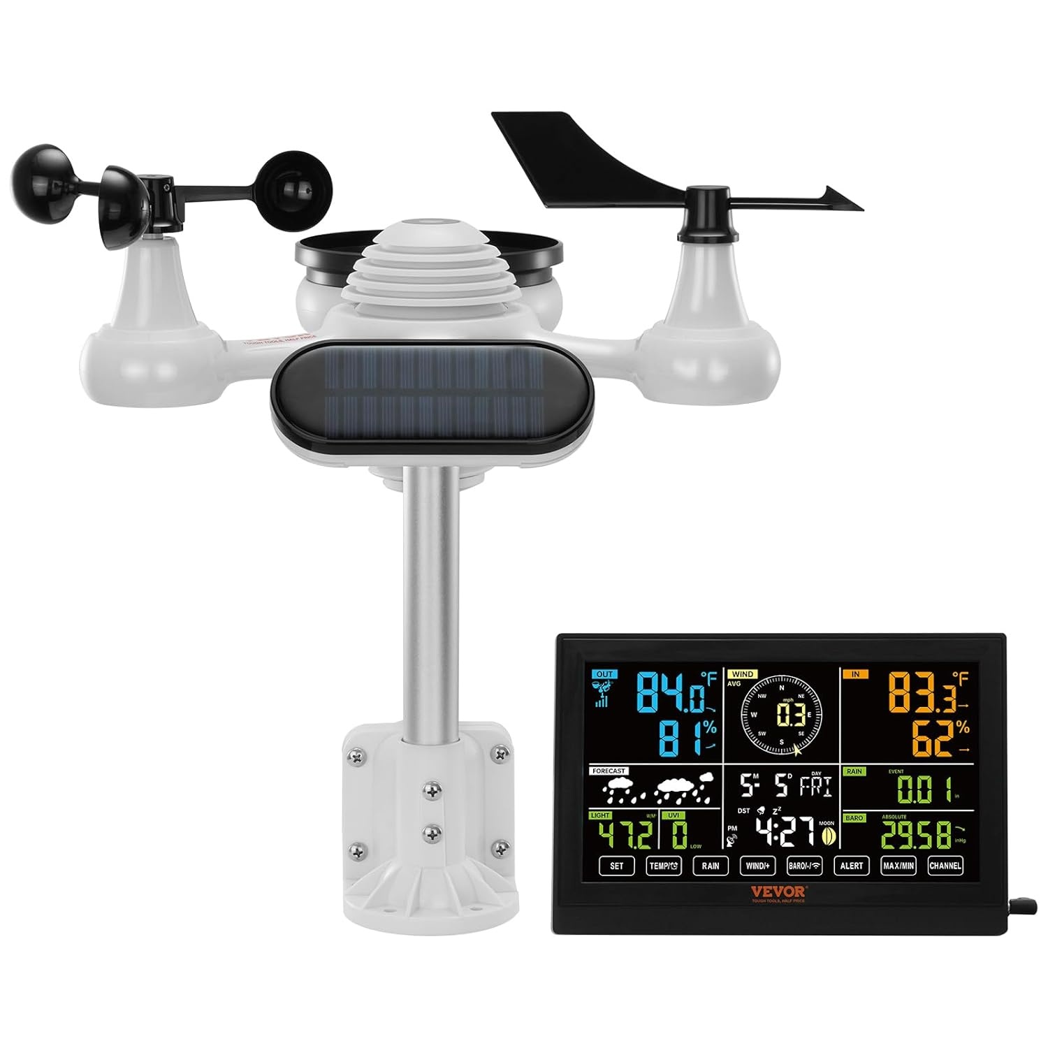 Weerstation Draadloos 7-in-1 met Kleurendisplay - 34% Korting