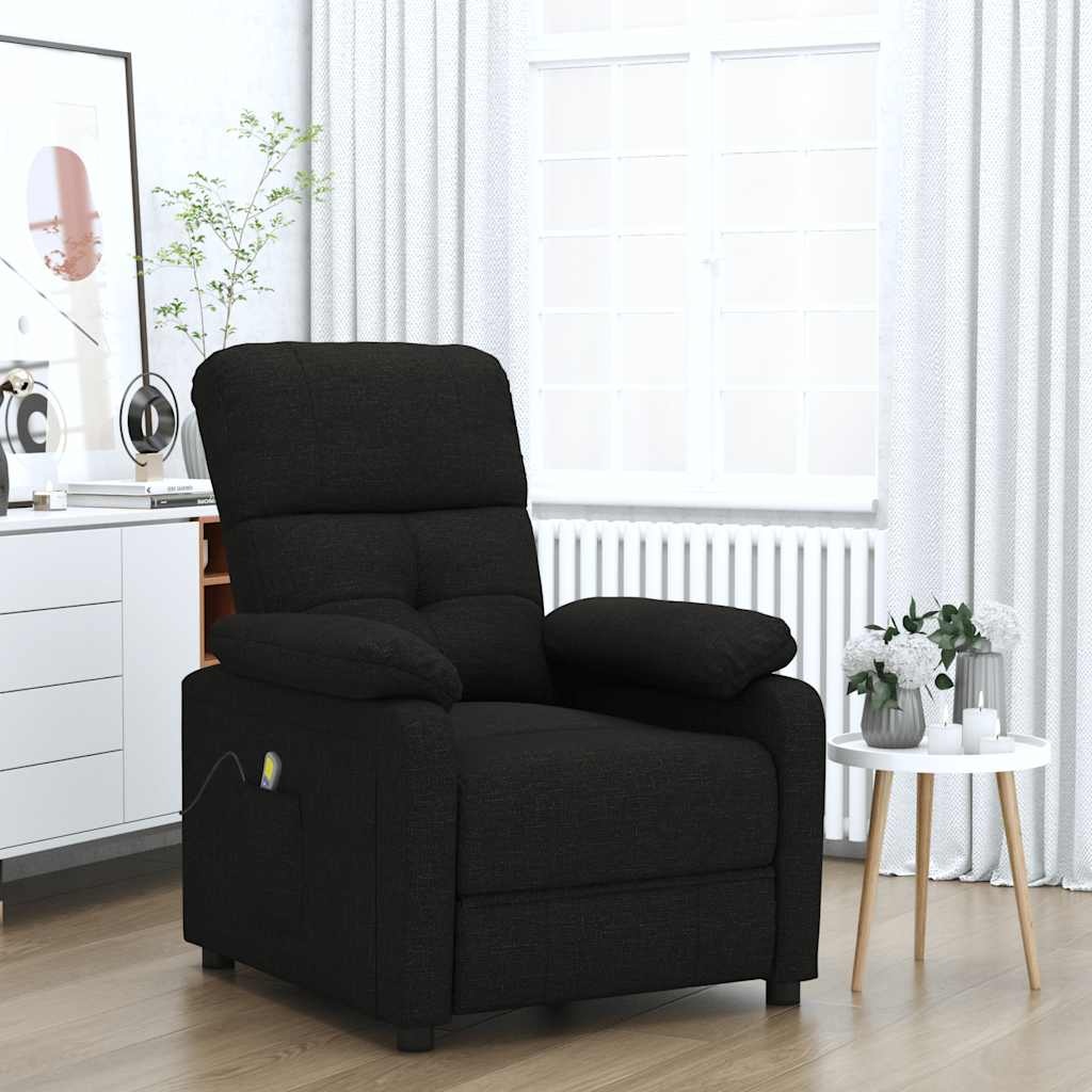 VidaXL Massagestoel Stof Zwart - 35% Korting!