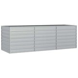 Verhoogde Plantenbak 240x80x77 cm Staal Zilver (34% Korting)