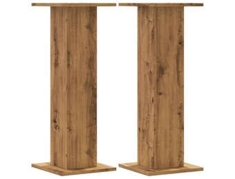 Plantenstandaards Hout 2 stuks 80cm Artisanaal Eiken 29% Korting