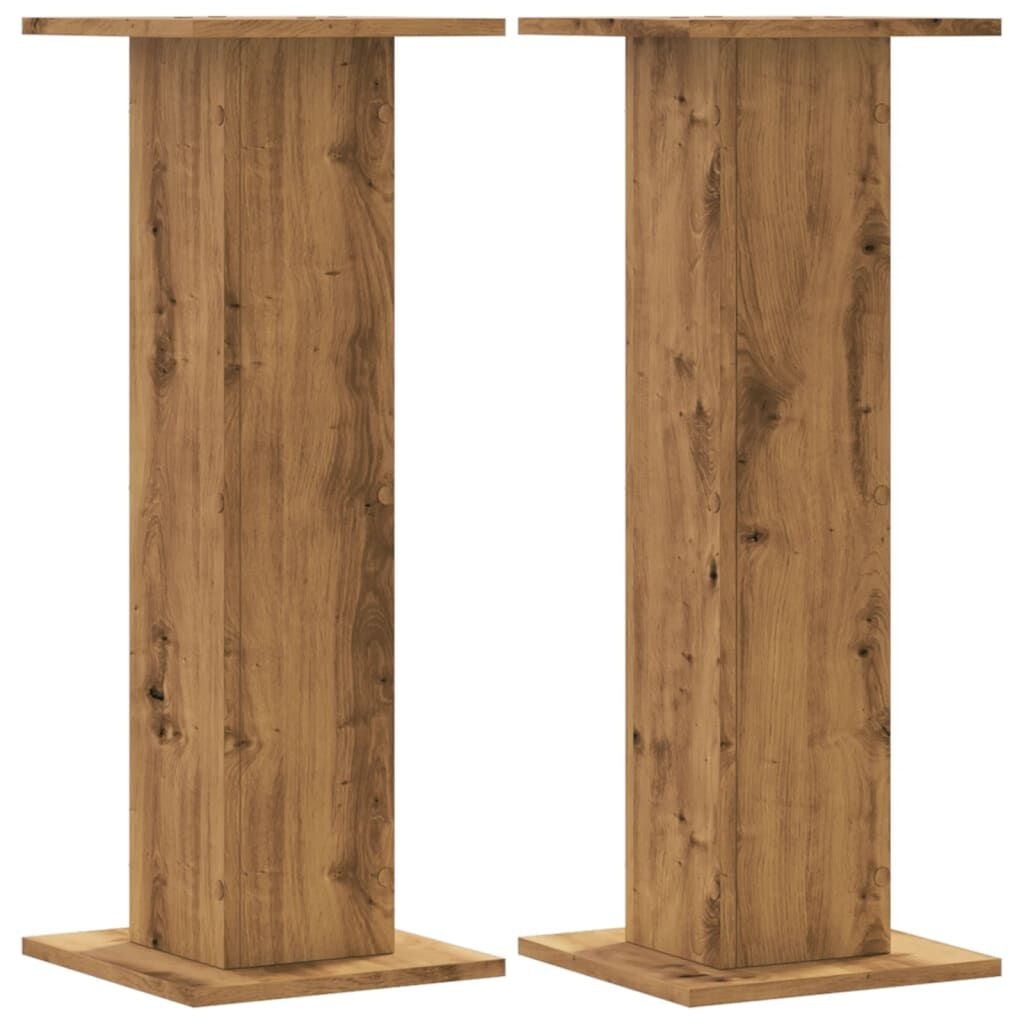 Plantenstandaards Hout 2 stuks 80cm Artisanaal Eiken 29% Korting