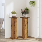 Plantenstandaards Hout 2 stuks 80cm Artisanaal Eiken 29% Korting