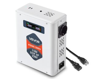 Krachtige Spanningsomvormer 110V naar 220V, 2000VA, met USB, Type-C, LCD