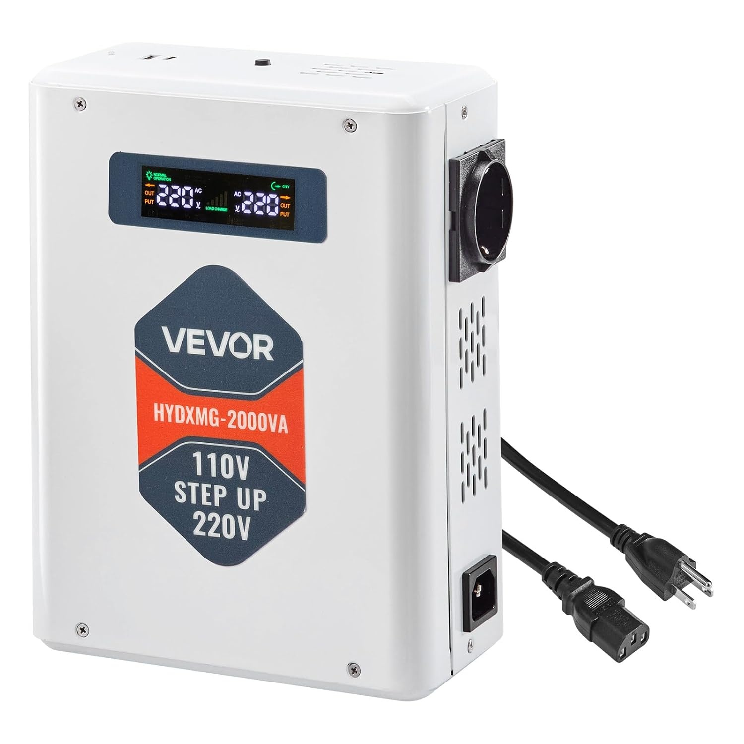 Krachtige Spanningsomvormer 110V naar 220V, 2000VA, met USB, Type-C, LCD