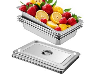 4 Gastronorm Bakken RVS 53,5x33x9,5 cm | 53% Korting